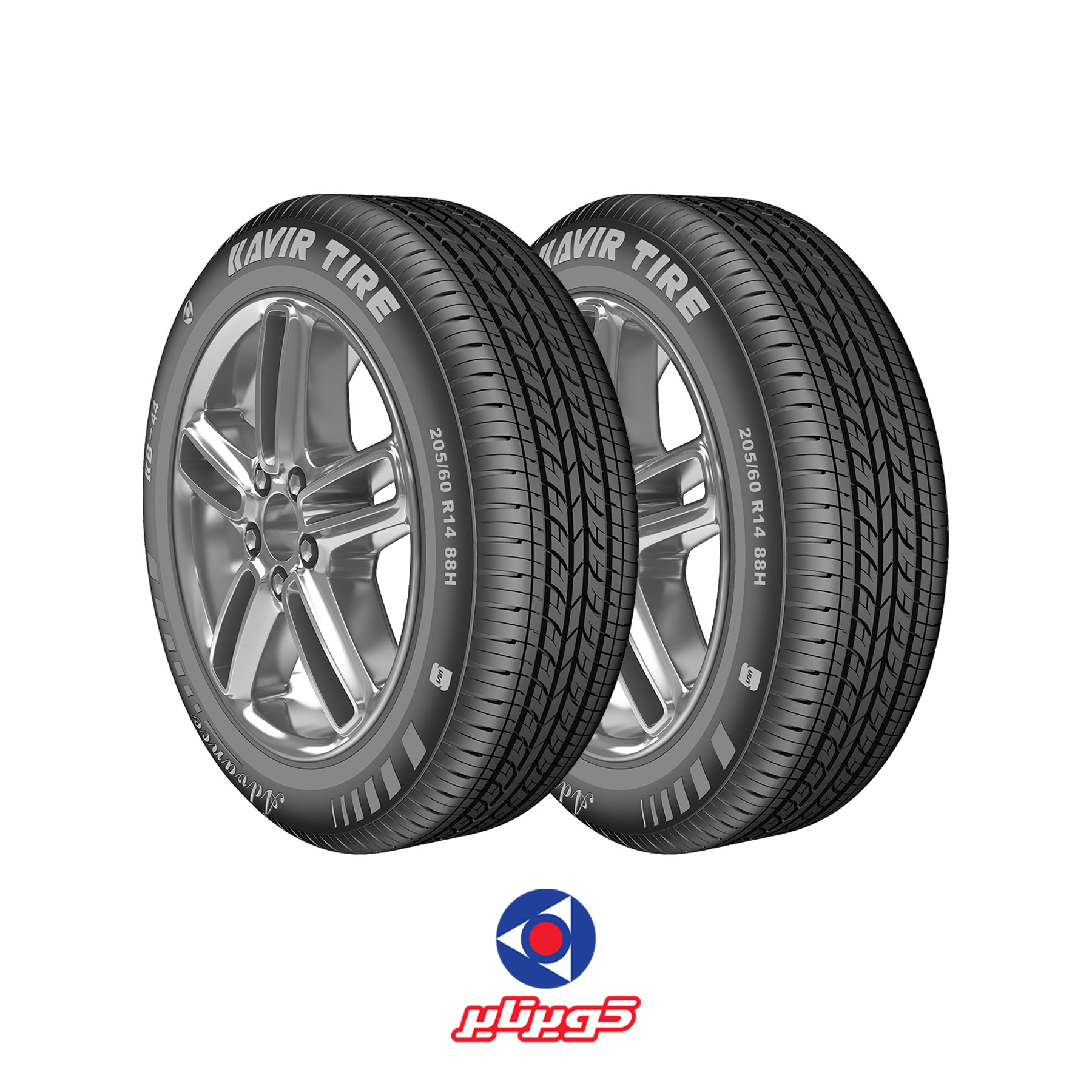 لاستیک 205/60R14 کویرتایر KB44 (دو حلقه//جفتی) ۲۰۲۶
